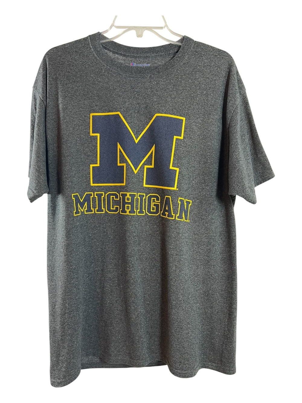 University of Michigan Charcoal Heather Gray Men's Short-Sleeve Tee Sz Large - Picture 3 of 10
